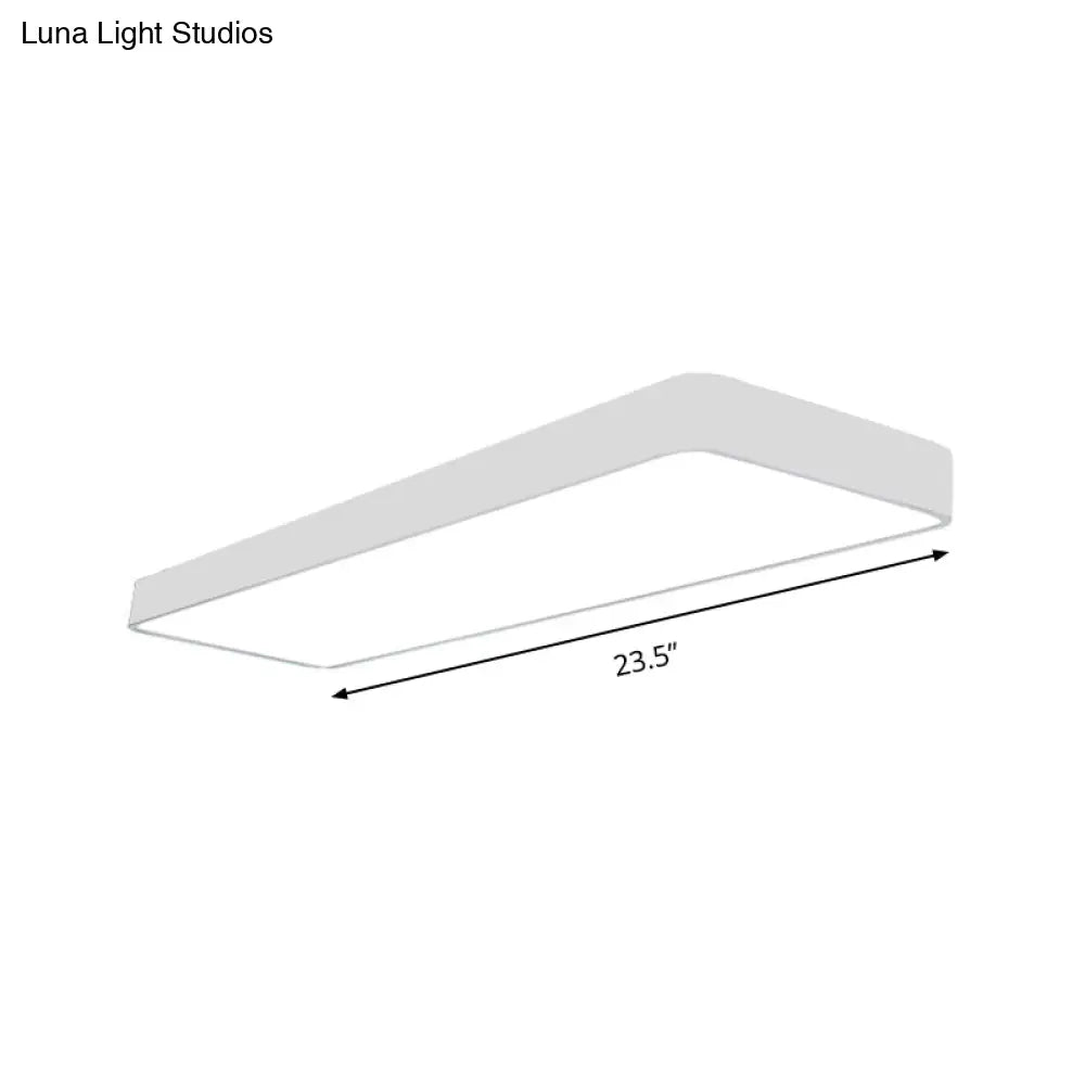 23.5 Wide Metal Led Ceiling Lamp With Acrylic Diffuser - Flush Mount