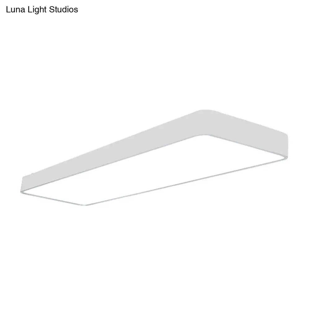 23.5 Wide Metal Led Ceiling Lamp With Acrylic Diffuser - Flush Mount