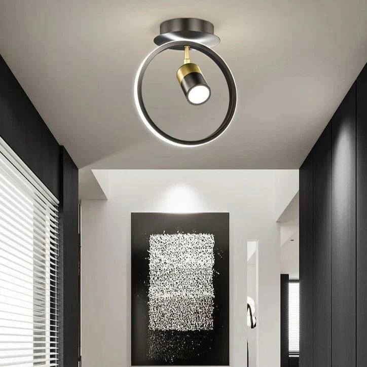 Luxury Creative Black Aisle Balcony Ceiling Lamp