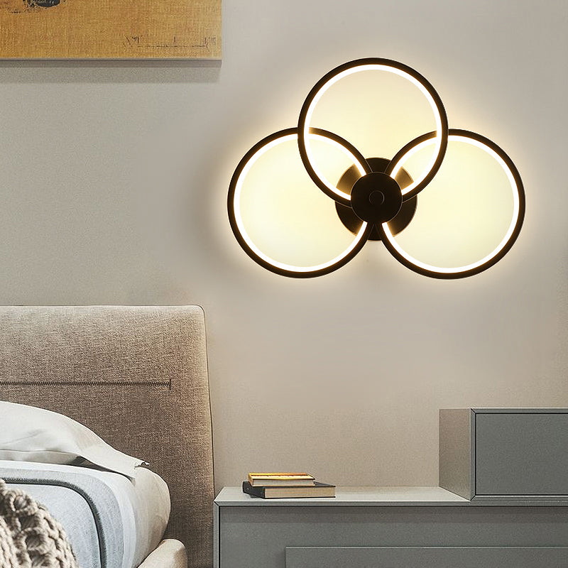Sleek Acrylic Loop Led Wall Sconce - Stylish Bedroom Light Fixture