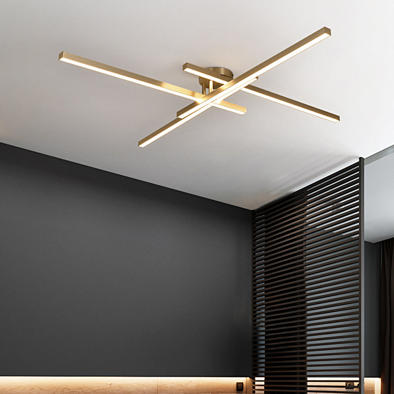 Minimalistic Acrylic Led Ceiling Mount Lamp For Living Room: Radial Flush Light Fixture