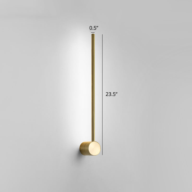 Swivel Stick Wall Sconce - Minimalist Metal Bedside Led Light Gold / 23.5 White