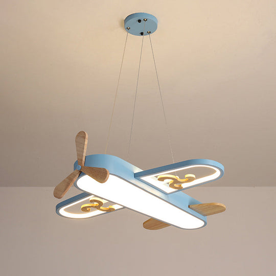 Kids' Plane Acrylic Hanging Lamp LED Chandelier for Bedrooms