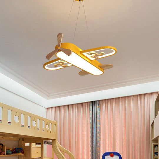 Kids' Plane Acrylic Hanging Lamp LED Chandelier for Bedrooms