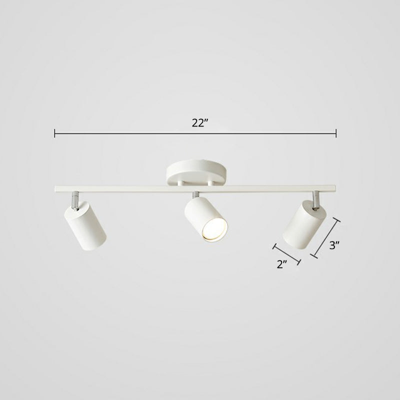Modern Metal Tube Track Lamp - Ceiling Spotlight For Clothing Store 3 / White