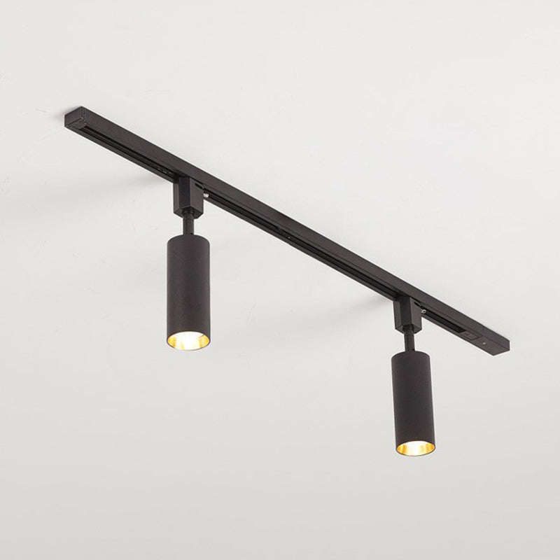 Nordic Style Tubular Led Track Lamp - Modern Metallic Living Room Spotlight 2 / Black Large