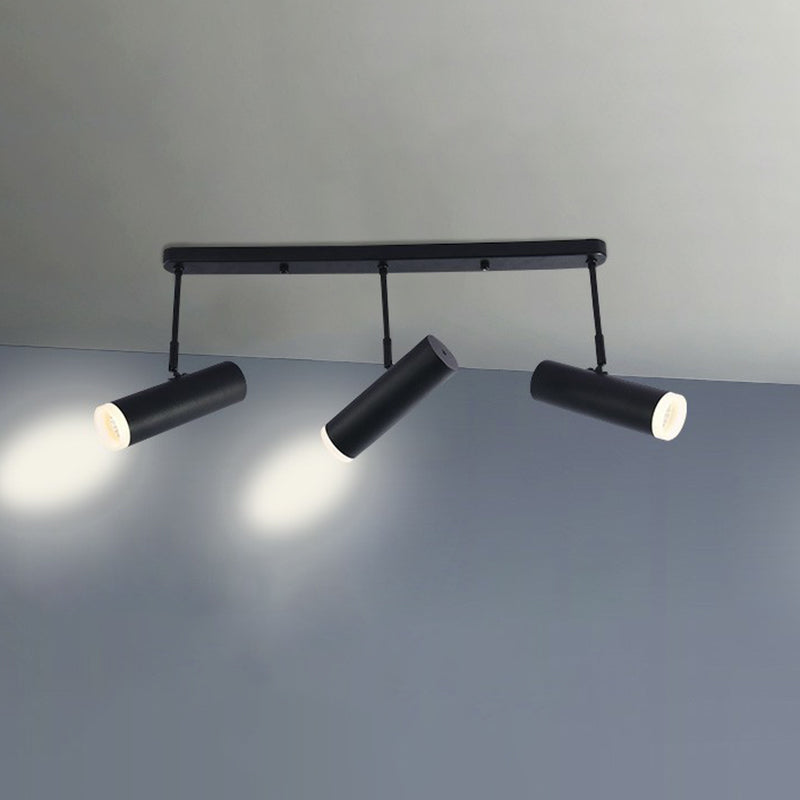Modern Metal Spotlight Ceiling Light With Led For Living Room 3 / Black White