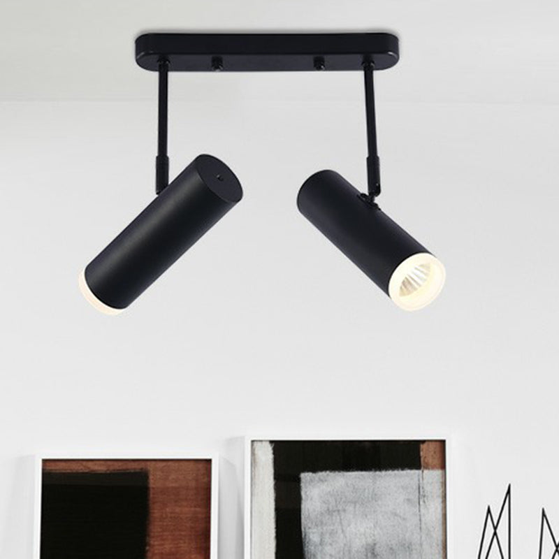 Modern Metal Spotlight Ceiling Light With Led For Living Room 2 / Black Warm