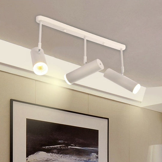 Modern Metal Spotlight Ceiling Light With Led For Living Room 3 / White Warm