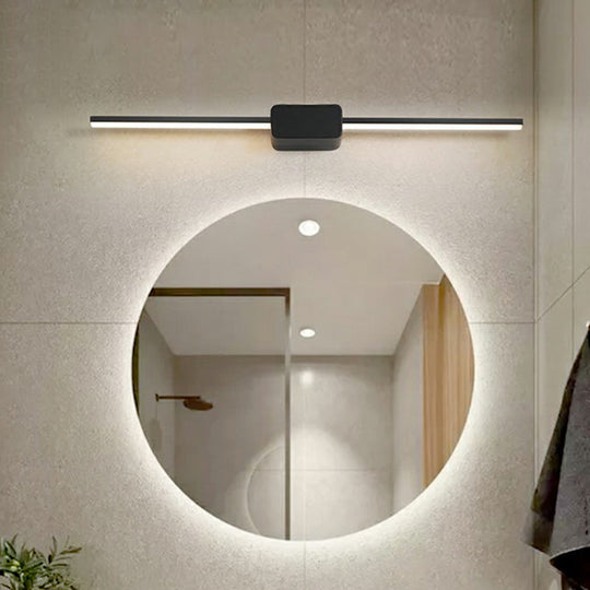 Modern Led Wall-Mounted Vanity Lamp For Bathroom Minimalistic Acrylic Pole Design
