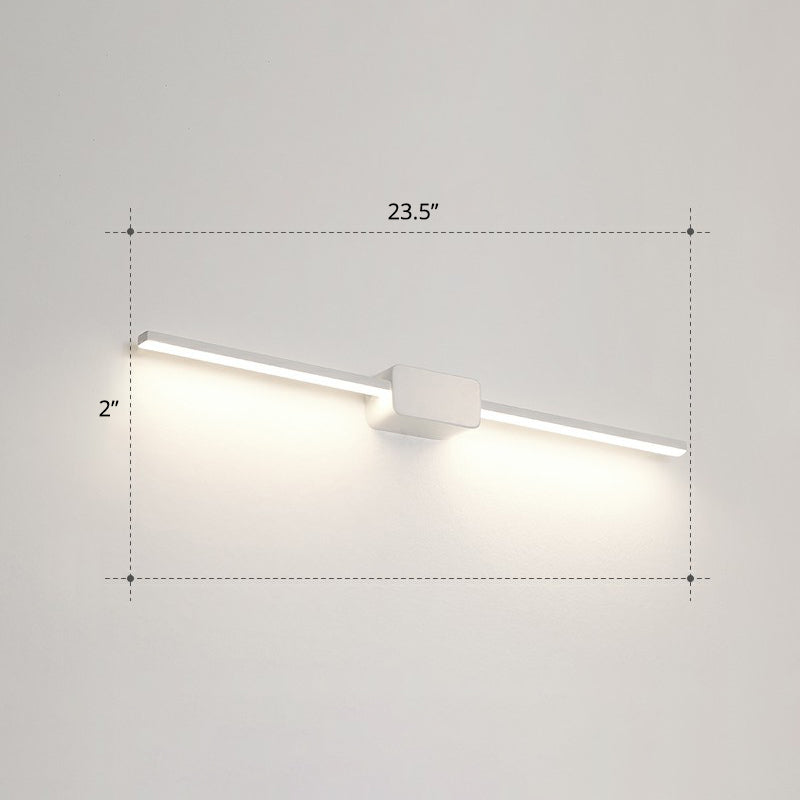 Modern Led Wall-Mounted Vanity Lamp For Bathroom Minimalistic Acrylic Pole Design White / 23.5 Third
