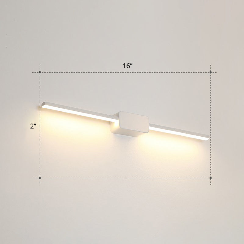 Modern Led Wall-Mounted Vanity Lamp For Bathroom Minimalistic Acrylic Pole Design White / 16 Warm