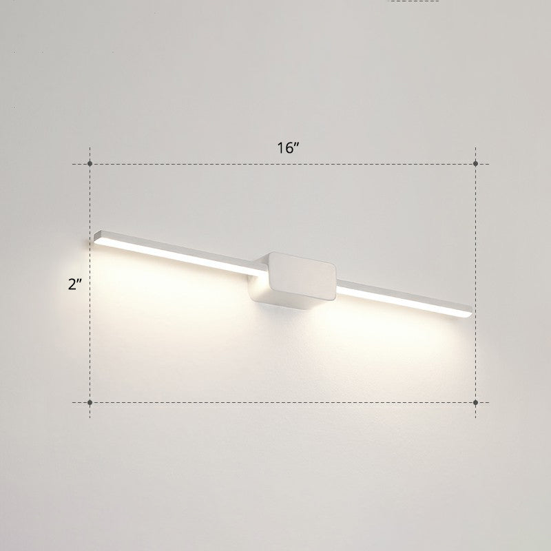 Modern Led Wall-Mounted Vanity Lamp For Bathroom Minimalistic Acrylic Pole Design White / 16 Third