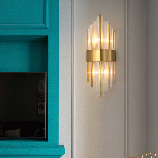 K9 Crystal Wall Sconce Postmodern 2-Light For Living Room