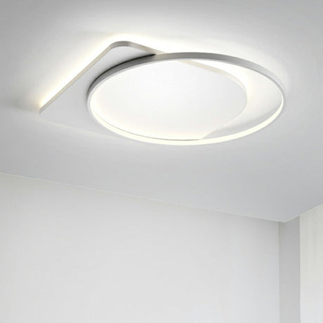 Sleek Acrylic Loop Ceiling Lamp: Simplicity Meets Led Flush-Mount Light Fixture For Aisles