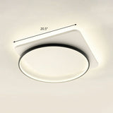 Sleek Acrylic Loop Ceiling Lamp: Simplicity Meets Led Flush-Mount Light Fixture For Aisles Black /
