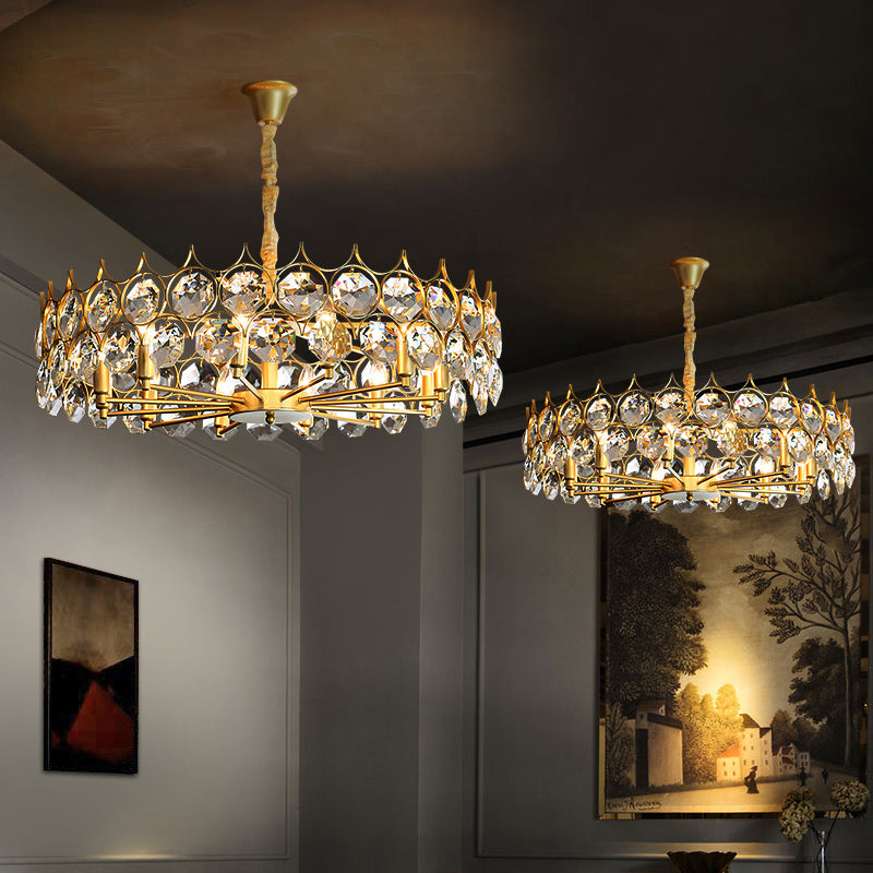 Teardrop Crystal Chandelier: Postmodern Hanging Ceiling Light For Your Dining Room