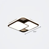 Nordic Acrylic Led Flush-Mount Ceiling Light For Bedrooms - Overlapping Style Black / 23.5 Warm