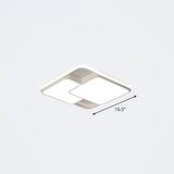 Nordic Acrylic Led Flush-Mount Ceiling Light For Bedrooms - Overlapping Style White / 16.5 Warm
