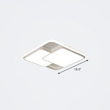 Nordic Acrylic Led Flush-Mount Ceiling Light For Bedrooms - Overlapping Style White / 19.5 Warm