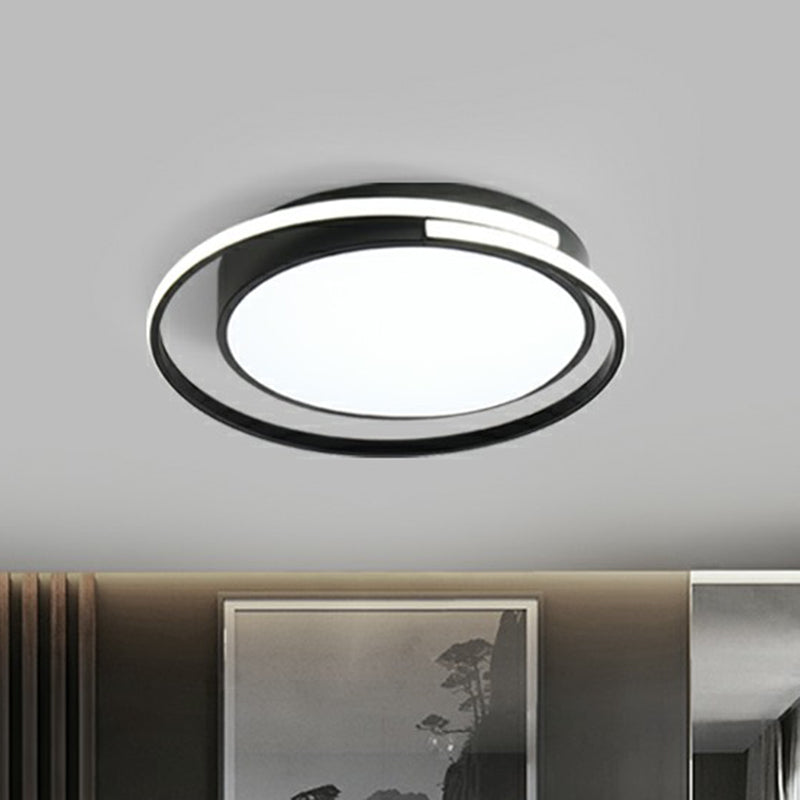 Nordic Black Acrylic Geometric Flush Mount Led Light For Bedroom Ceiling