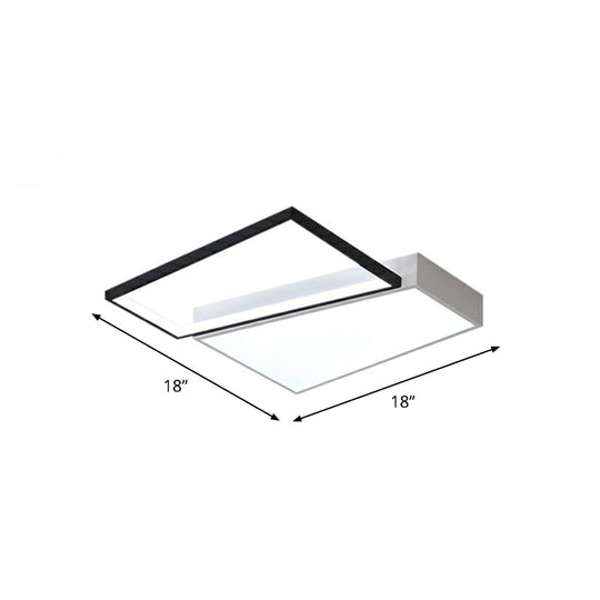 Modern Led Flush Mount Light For Bedroom Ceiling With Sleek Acrylic Shade White / 18 Third Gear