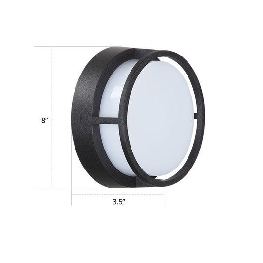 Modern Led Outdoor Wall Sconce In Black Plastic - Stylish & Durable Lighting