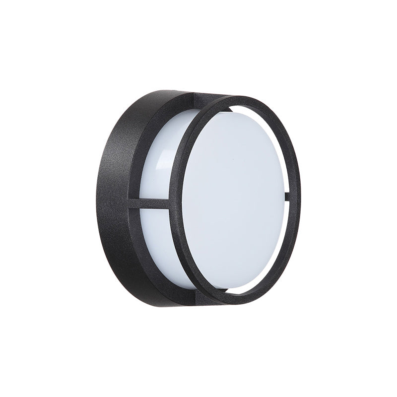 Modern Led Outdoor Wall Sconce In Black Plastic - Stylish & Durable Lighting