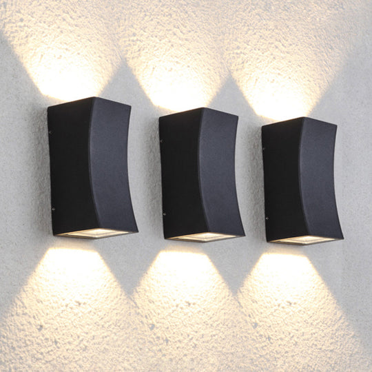 Led Minimalist Metal Terrace Wall Mount Light In Black - Rectangular Shape For Modern Lighting Ideas