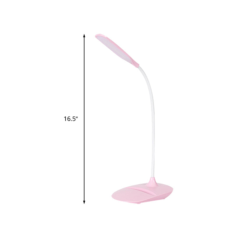 Contemporary Blue/Pink/White Led Desk Lamp Stylish Plastic Table For Bedside Study