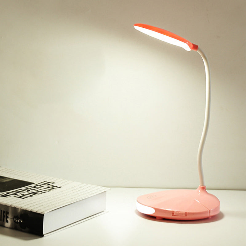 Modern Pink/White Led Folding Desk Lamp With Usb Charging - Perfect For Reading Pink