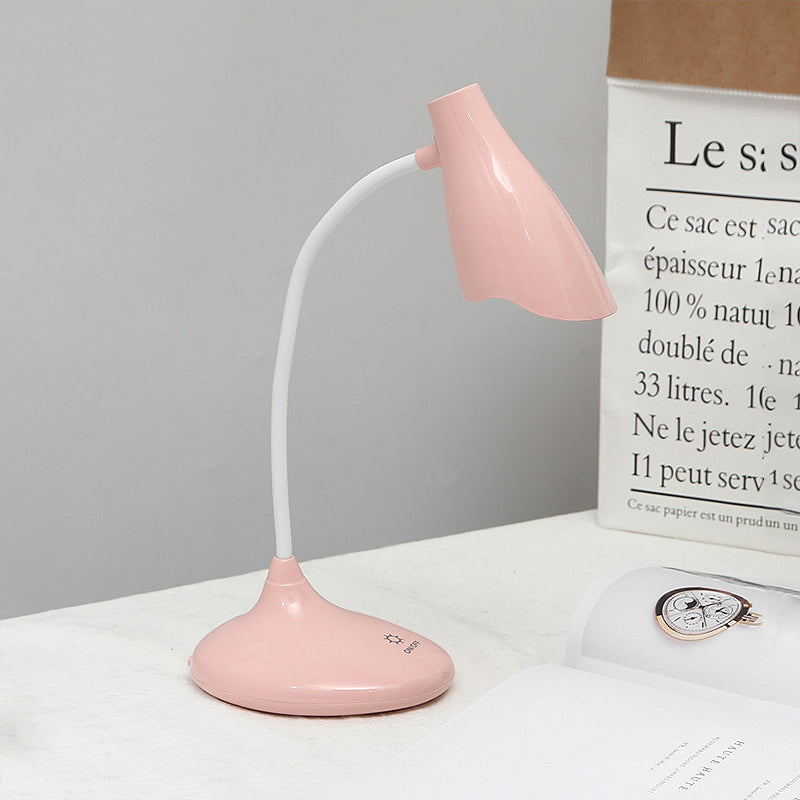 Nordic Bell-Shaped Led Desk Lamp: Touch-Sensitive With Usb Charging Port Blue/Green/Pink/White Pink