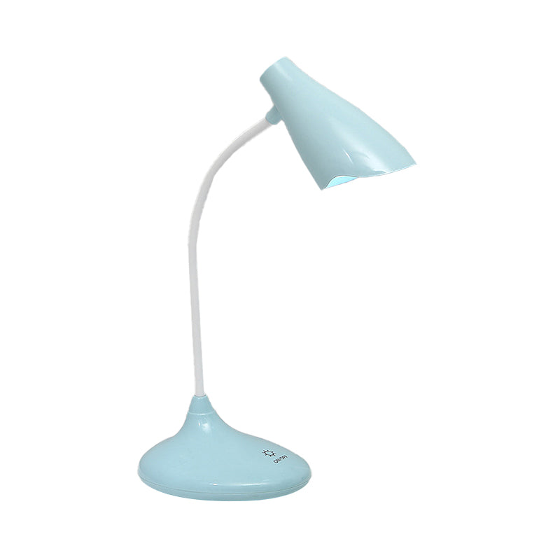 Nordic Bell-Shaped Led Desk Lamp: Touch-Sensitive With Usb Charging Port Blue/Green/Pink/White