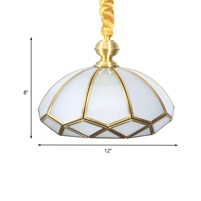 Modern Cream/Textured White Glass Hat Pendant Light - Stylish 1 Bulb Suspended Fixture For Living