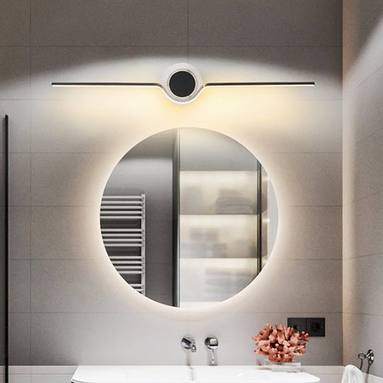 Minimalist Led Vanity Wall Lamp For Modern Bathrooms Black / 23.5 Warm