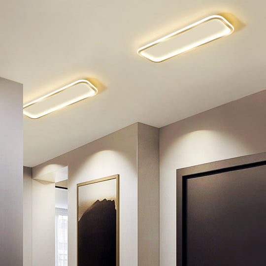 Minimalistic Rectangular Led Flush Ceiling Light Fixture