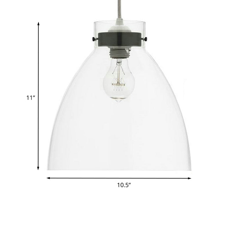 Stylish Clear Glass Pendant Light For Dining Room - Simple Hanging Lamp