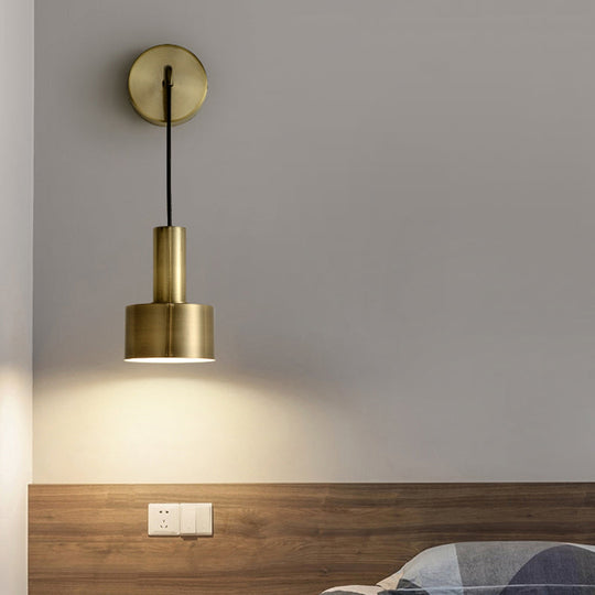 Modern Small Wall Mounted Metallic Bedside Reading Light