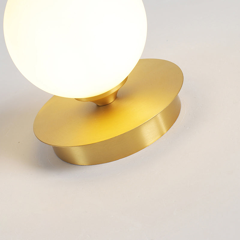 Simple Brass Semi Flush Mount Ceiling Light Fixture - Round Aisle Design With 1 Head
