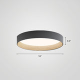Nordic Led Ceiling Flush Mount Lamp With Acrylic Diffuser For Kitchen Grey / 16 Remote Control