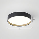 Nordic Led Ceiling Flush Mount Lamp With Acrylic Diffuser For Kitchen Black / 16 White