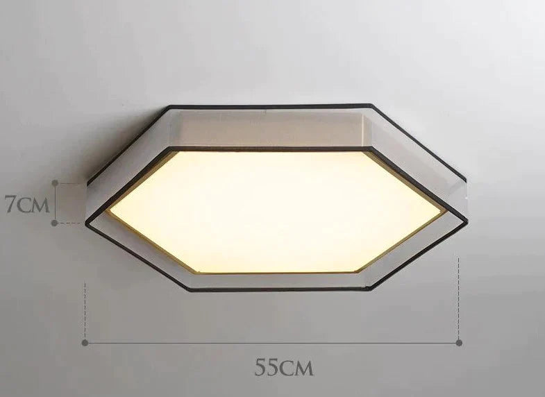 Creative Personality Nordic Lamp Modern Led Ceiling Hexagon 36W / With Tricolor Light
