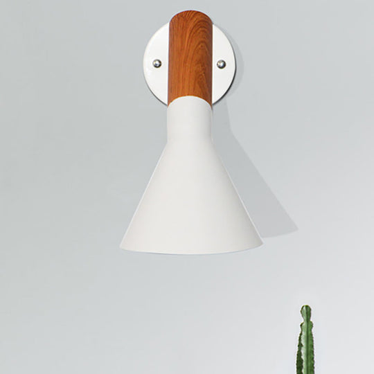 Nordic Monochrome Wall Light: Single Bulb Metallic Sconce For Showrooms And Galleries