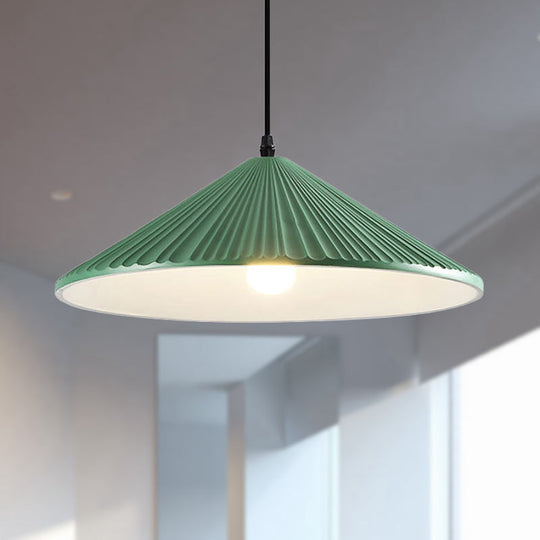 Modern Hat Ceiling Pendant Light - Resin, 1 Light, 8"/12.5"/16" Dia - Grey/White/Black