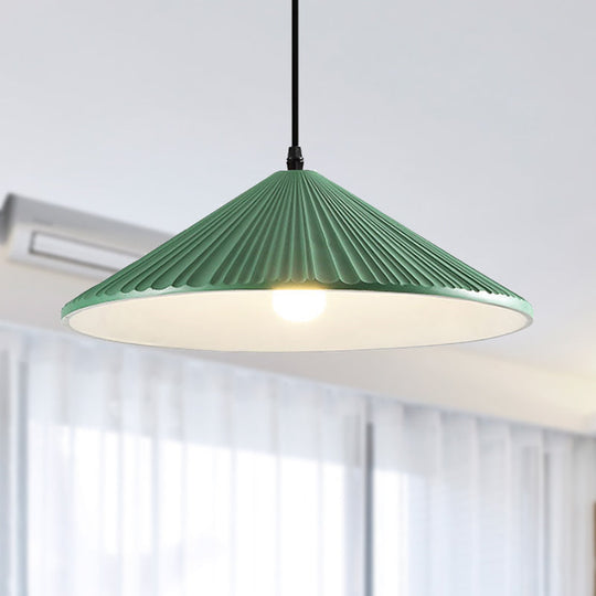 Modern Hat Ceiling Pendant Light - Resin, 1 Light, 8"/12.5"/16" Dia - Grey/White/Black