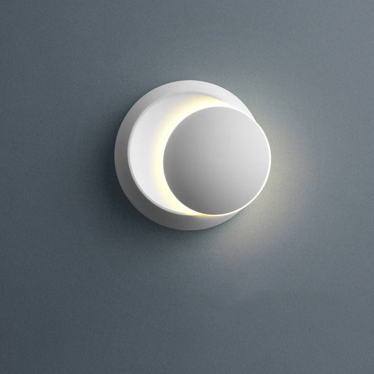 Nordic Moon-Shaped Led Sconce: Moveable Bedside Wall Light