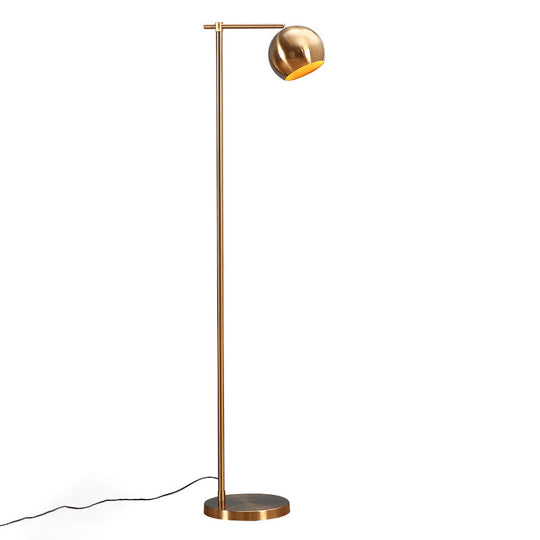 Postmodern Metal Floor Lamp With Adjustable Dome Shade - 1 Head Standing Light For Living Room