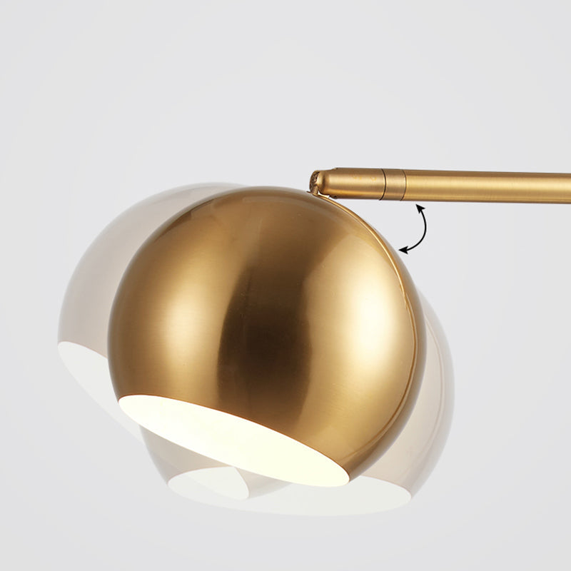 Postmodern Dome Table Lamp - Brass Metal 1 Head Marble Base
