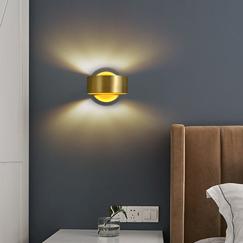 Minimalist Metal Circle Wall Lamp - Brass Sconce Lighting For Bedroom