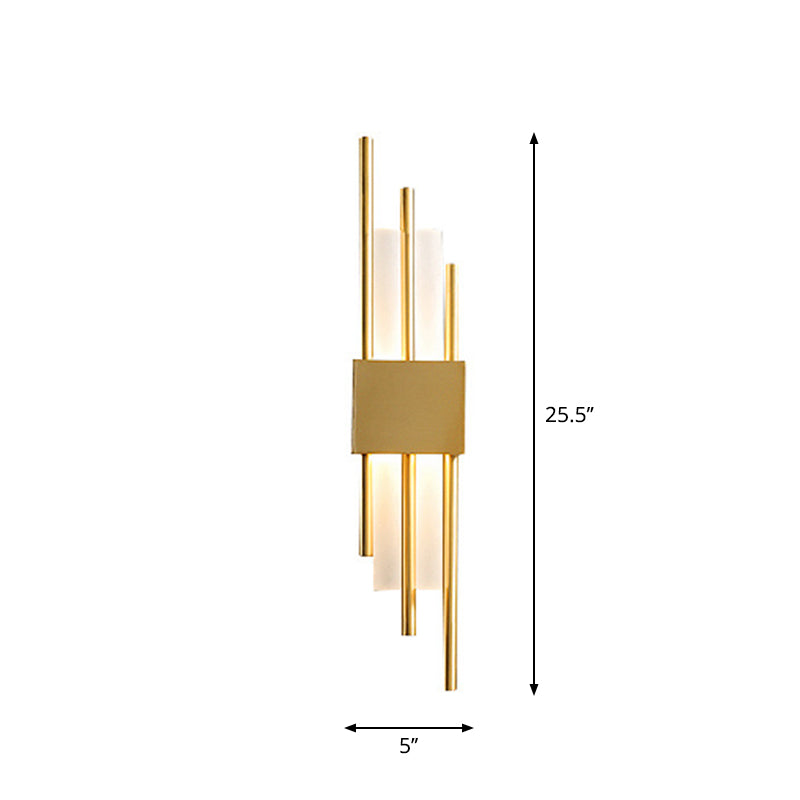 Modern Rod Wall Light With Led Acrylic Sconce For Stairways. 4 / Gold